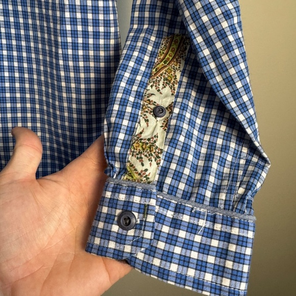 Designs Inspired By The Art Of John Lennon Mini Check Men's Button Up Shirt M - Picture 5 of 16